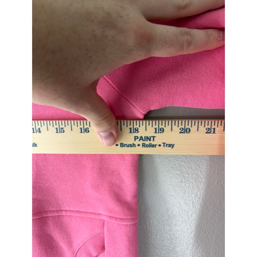 T by Talbots Pink Crewneck Sweatshirt Raglan Sleeve Pocket Petite Small NWT - Picture 4 of 5